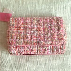 NWT Kate Spade briar lane quilted tweed pink multi